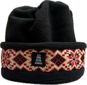 Black with Red Snowflake Ribbon - 22"