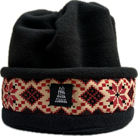 Black with Red Snowflake Ribbon - 22"