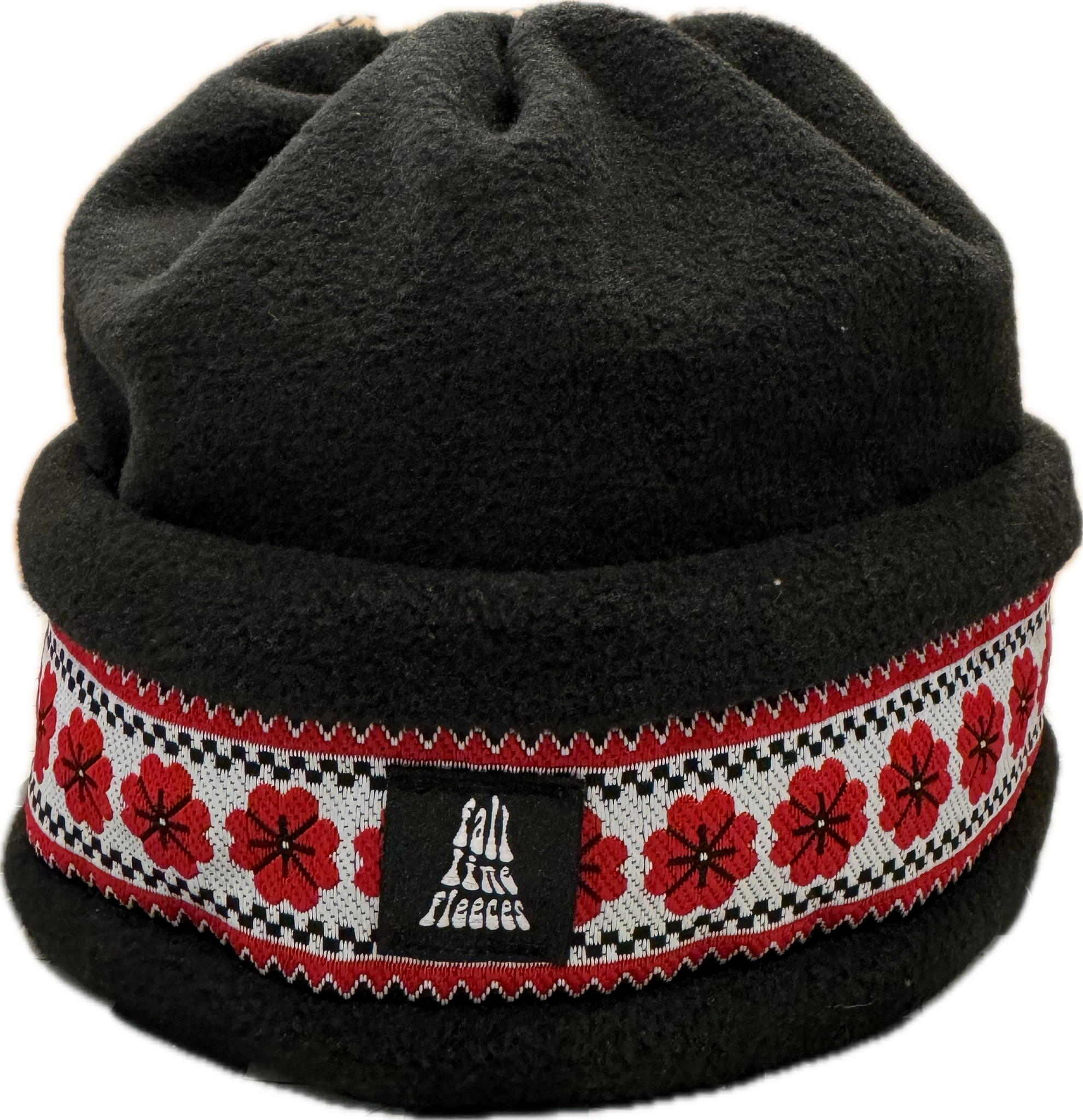 Black with Red Flowers