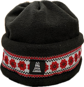 Black with Red Flowers