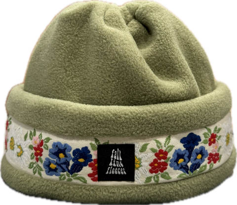 Sage Green with White Edelweiss