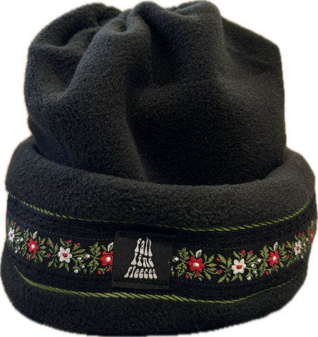 Black with Black and Green Ribbon
