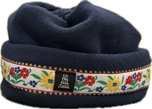 Navy with Primary Color Flowers