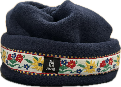 Navy with Primary Color Flowers